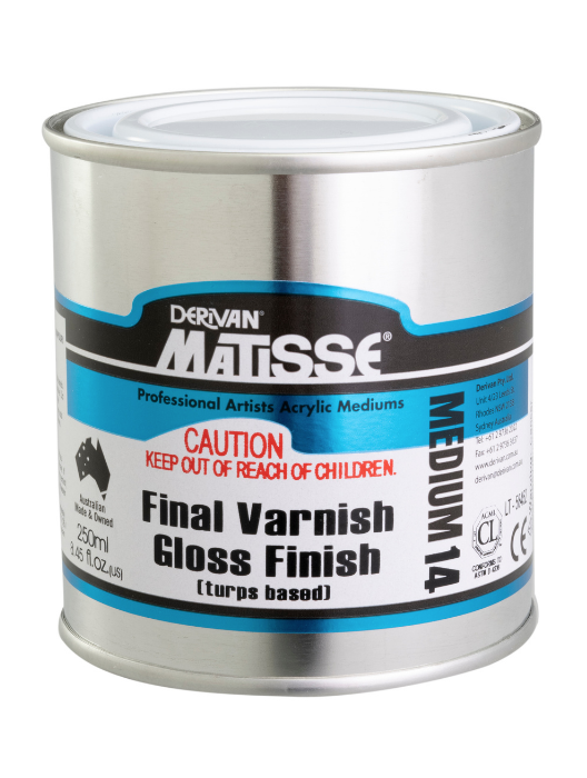 Final Varnish Gloss Finish Turps Based - Matisse MM14 | ファイナルワニス・グロスフィニッシュ <font style="font-size: 18px;">(テレピン油ベース)サンプル</font>